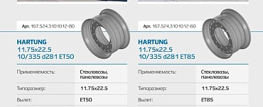 Наши новинки - диски для стекловозов и панелевозов
